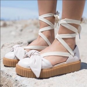Fenty Puma Creeper bow Ankle Tie platform flatform Sandal shoes Rhianna